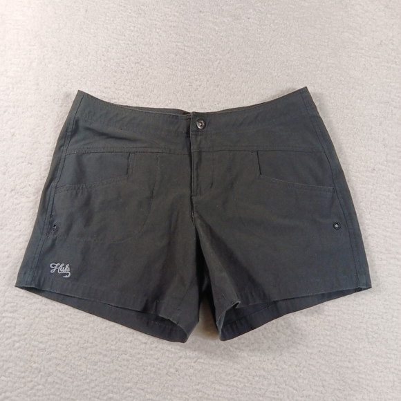 Huk Shorts Womens Medium Black Paupa Performance Stretch Upf 30 Outdoor Fishing - Picture 1 of 12
